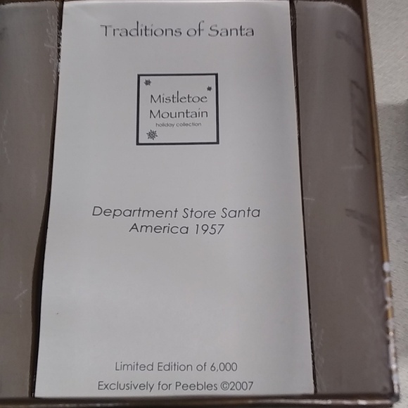 Mistletoe Mountain Seasons of Santa Ornament Dept. Store Santa 1957 NWT - Picture 2 of 6